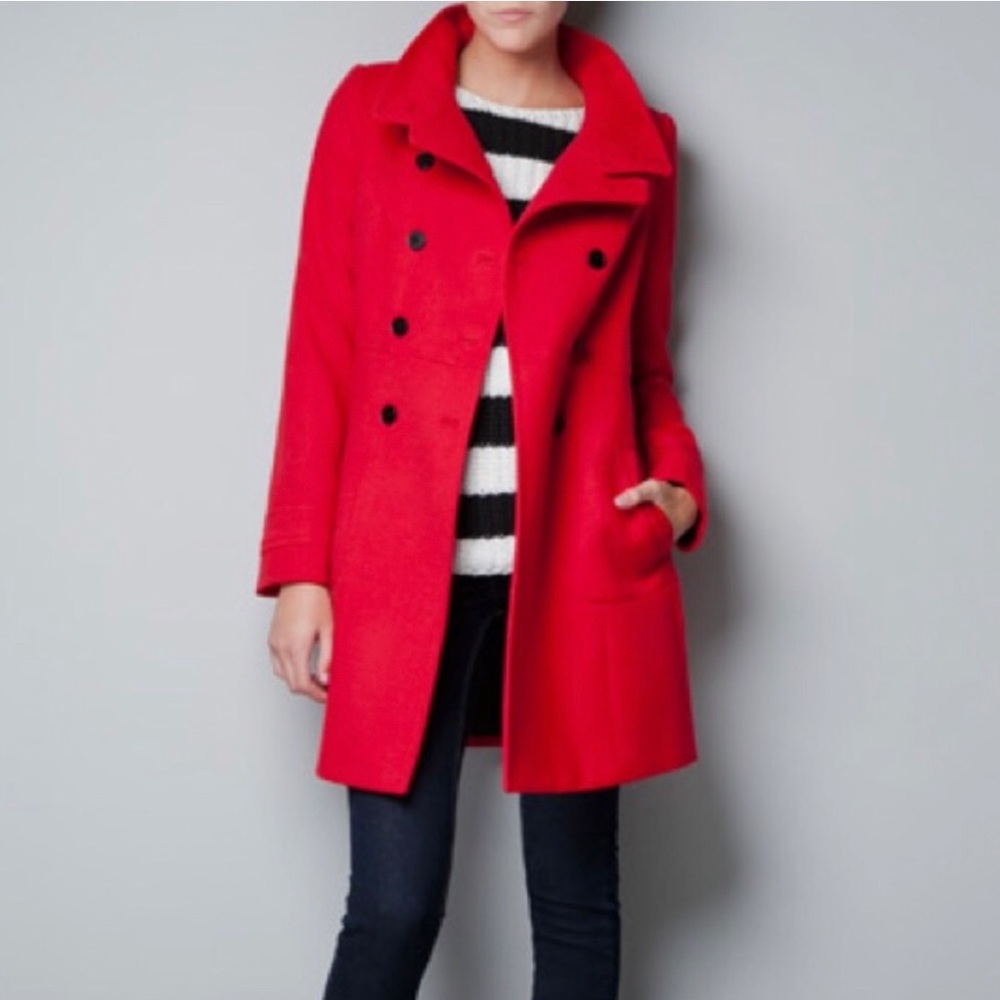 Red Zara Coat